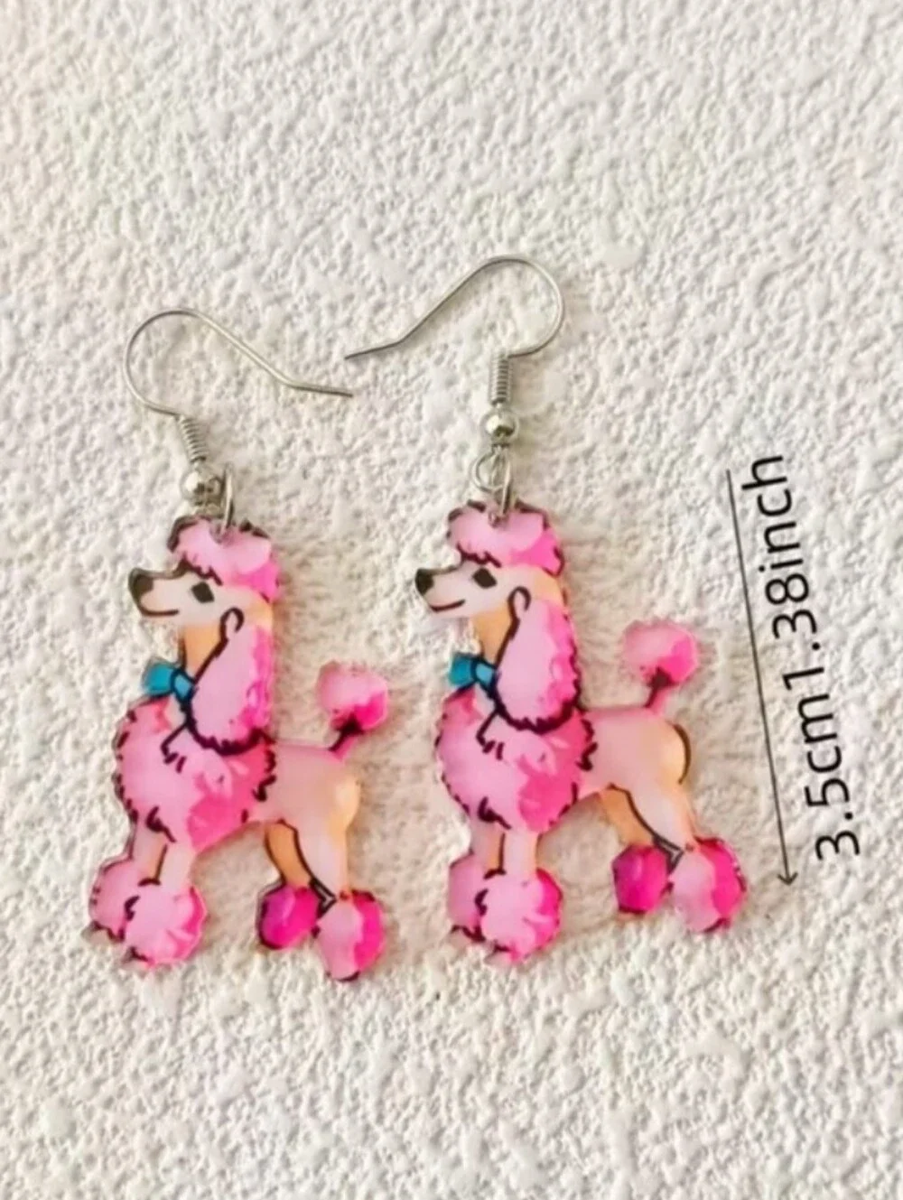 Pink Poodle Dog Earrings – Cute Pet-Themed Accessories
